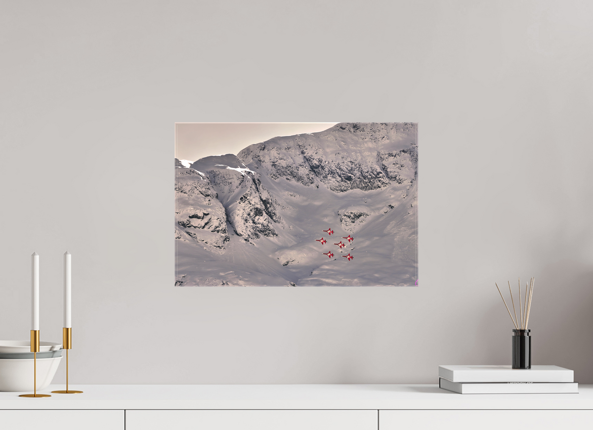 45 x 30 cm, Fotoleinwand glänzend ohne Rahmen Patrouille Suisse 7