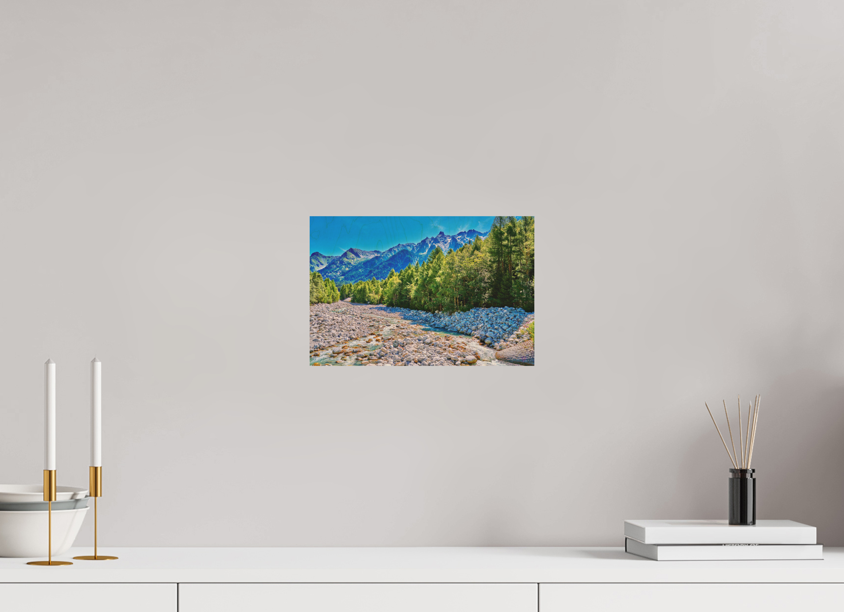 30 x 20 cm, Druck auf Holz Val Bregaglia 1