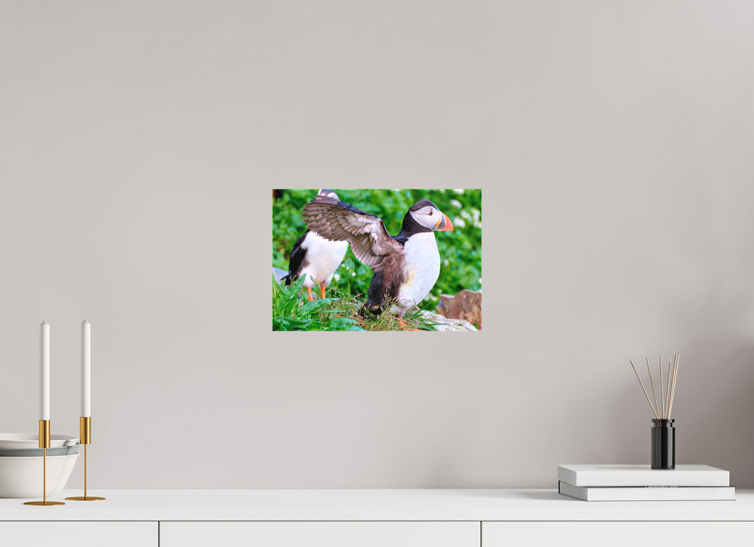 30 x 20 cm, Leinwand Textil Puffin 6