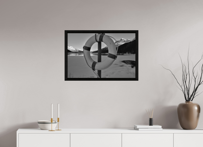 75 x 50 cm, BW Ebenholzrahmen schwarz Sils 3
