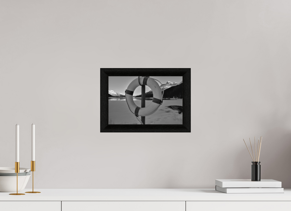 30 x 20 cm, BW Ebenholzrahmen schwarz Sils 3