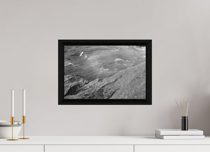 45 x 30 cm, BW Ebenholzrahmen schwarz Morteratsch 7
