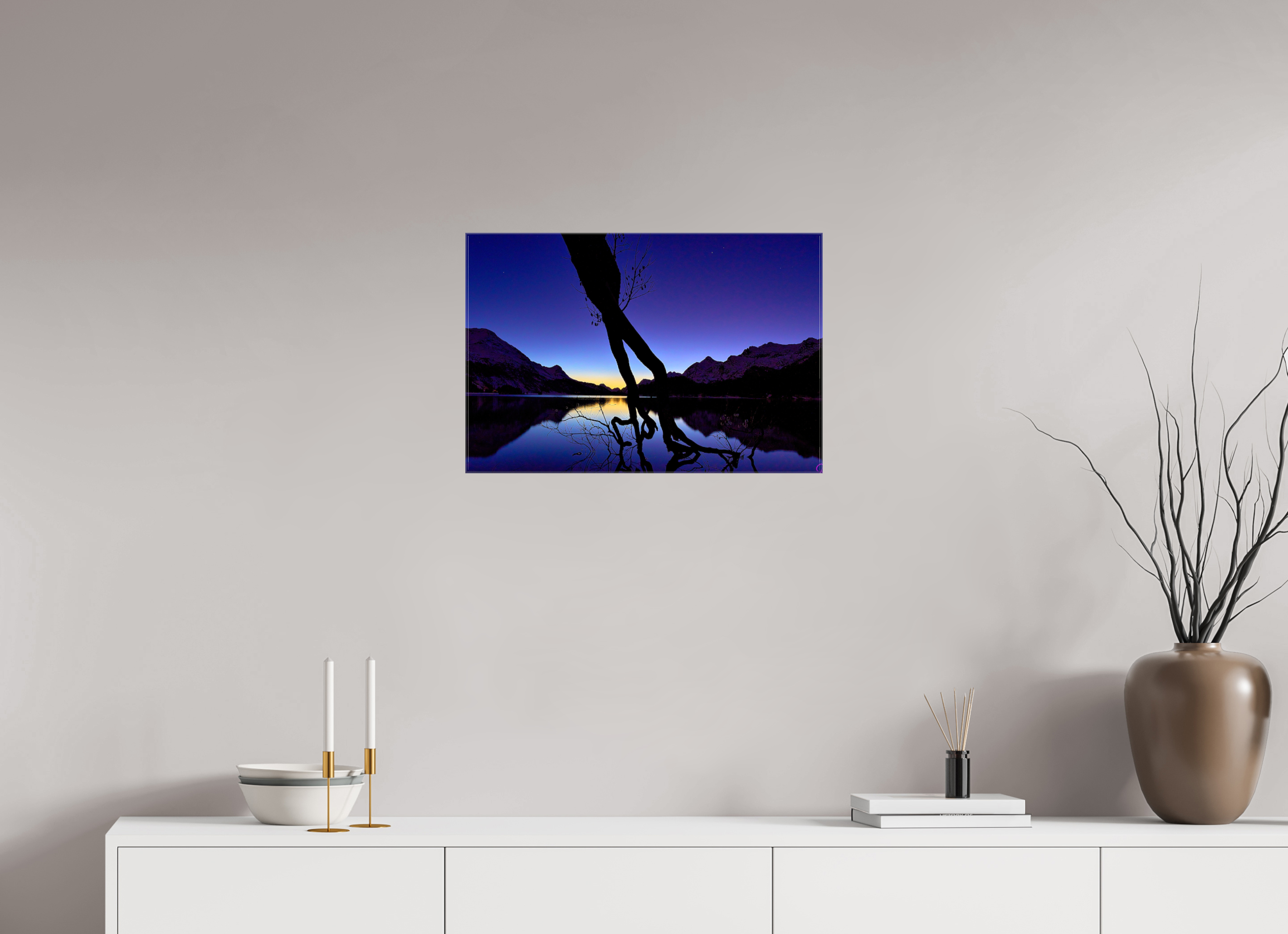 60 x 40 cm, Fotoleinwand glänzend ohne Rahmen Sils 17