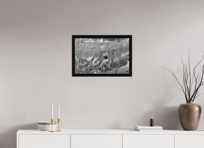 60 x 40 cm, BW Ebenholzrahmen schwarz Sils 5