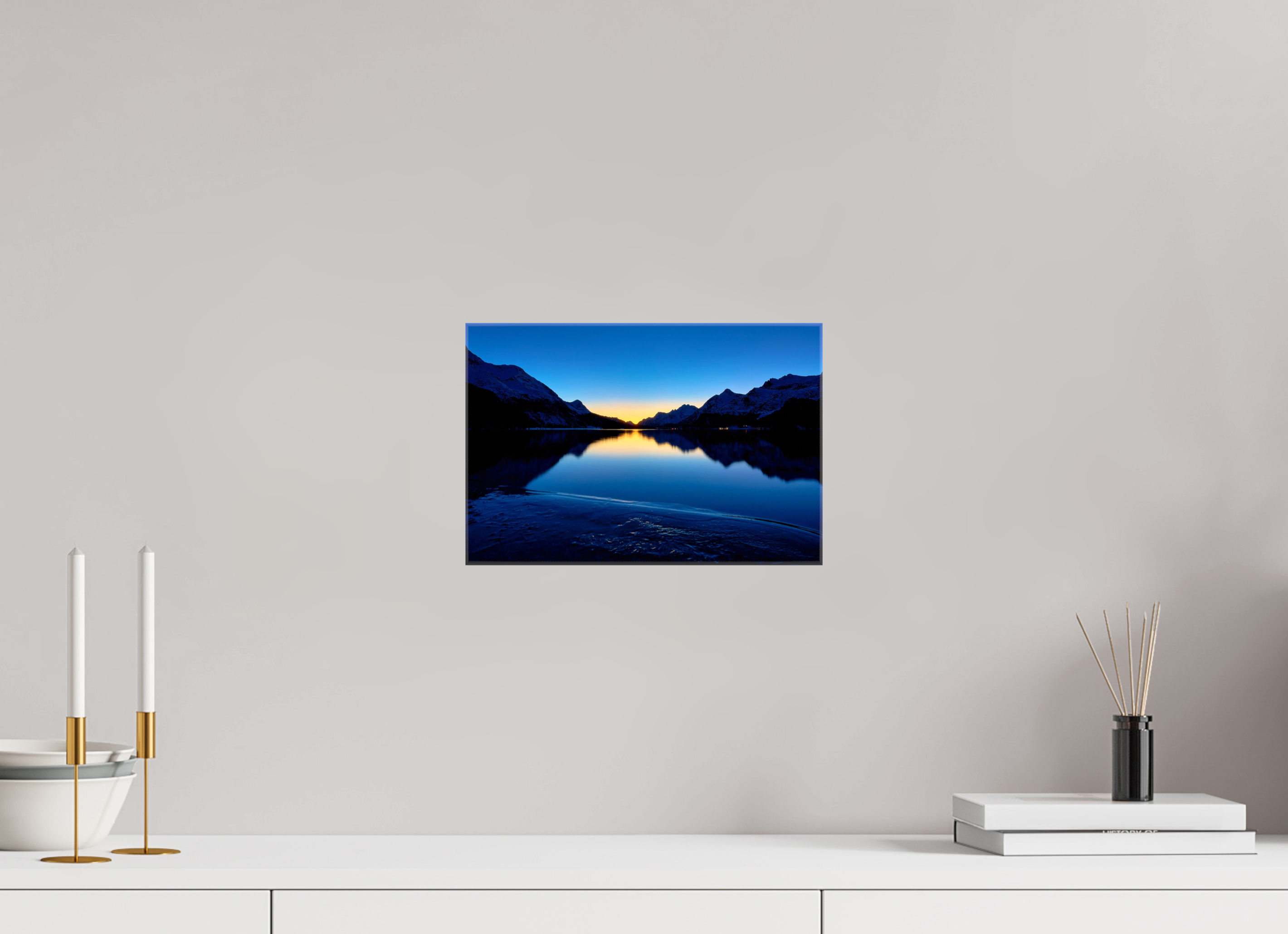 30 x 20 cm, Fotoleinwand glänzend ohne Rahmen Sils 15