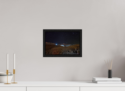 30 x 20 cm, Floating frame Eiche schwarz Sils 26