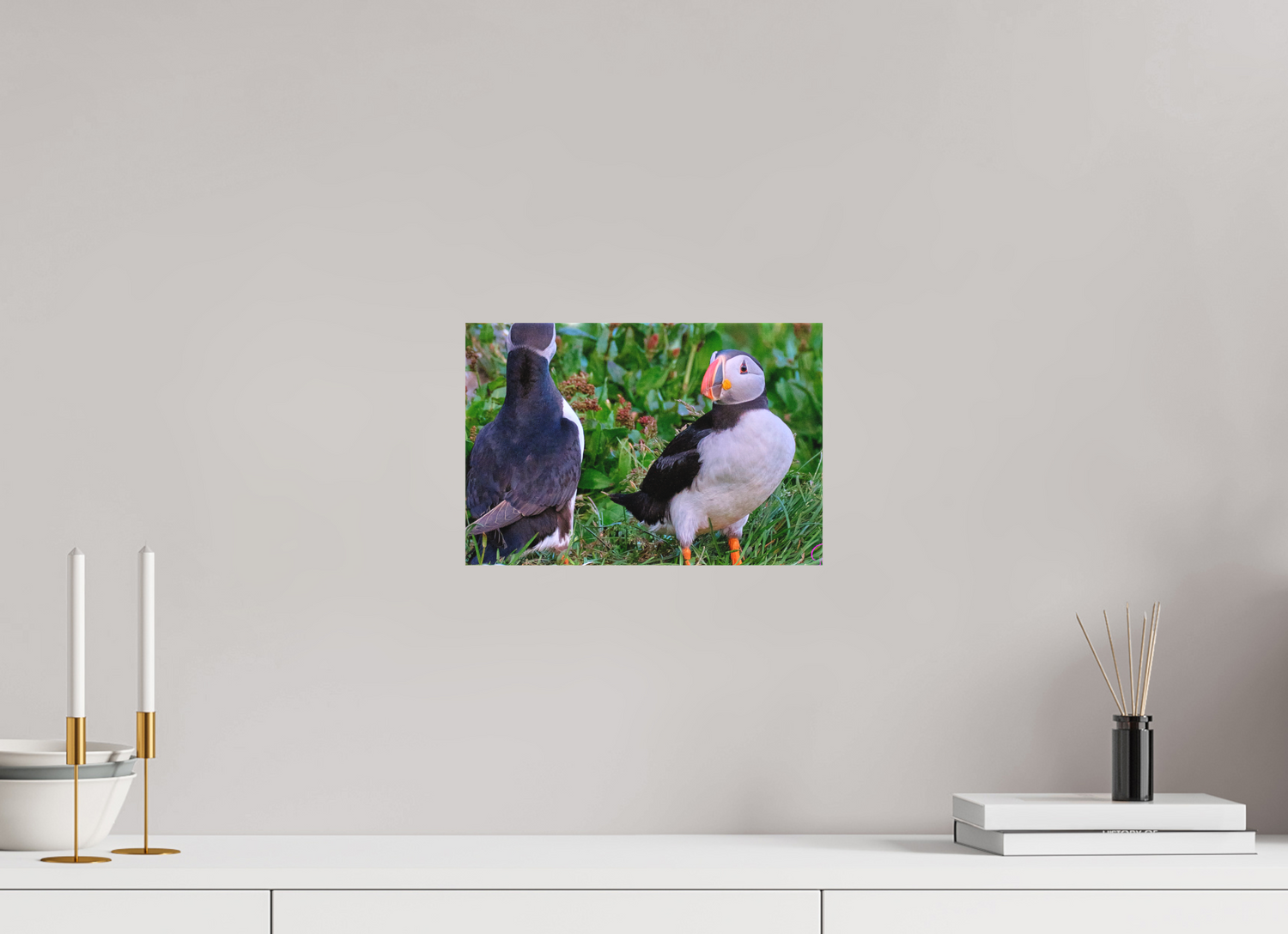 30 x 20 cm, Leinwand Textil Puffin 2