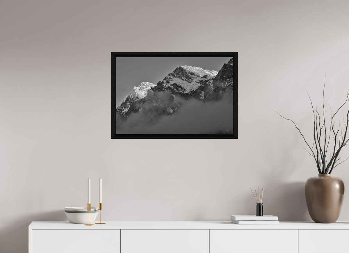 75 x 50 cm, BW Ebenholzrahmen schwarz Sils 25