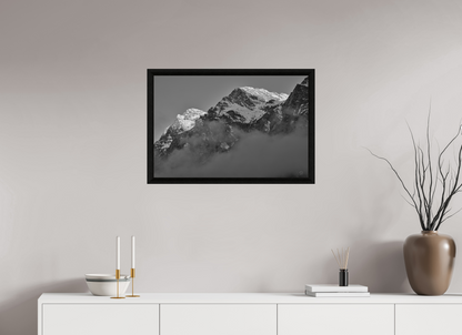 75 x 50 cm, BW Ebenholzrahmen schwarz Sils 25