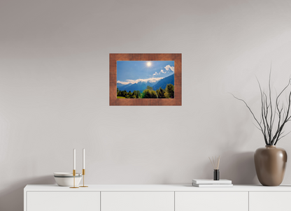 45 x 30 cm, Acryl,Holzrahmen braun Val Bregaglia 3