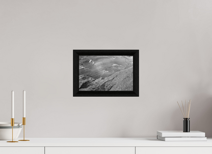 30 x 20 cm, BW Ebenholzrahmen schwarz Morteratsch 7
