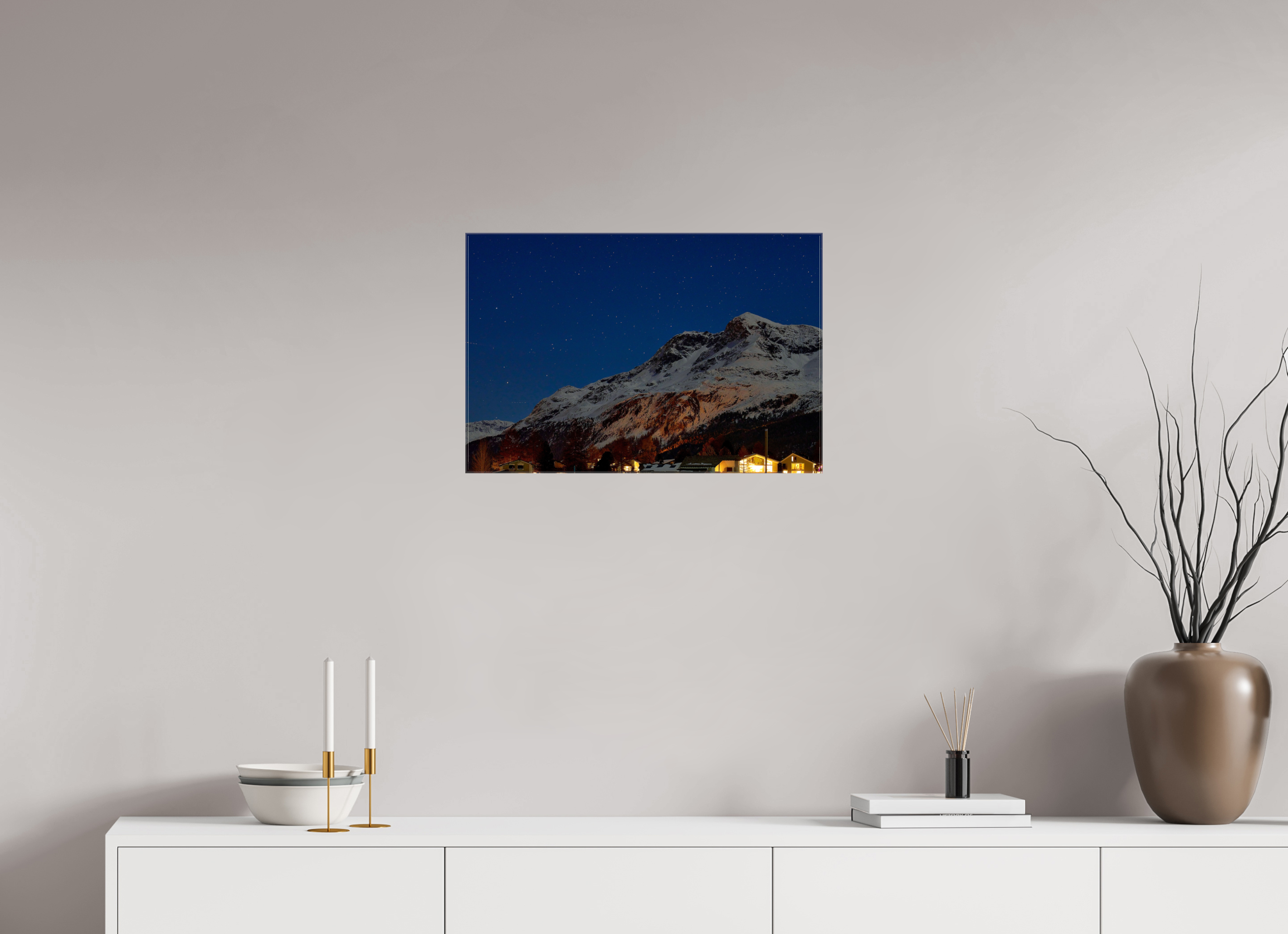 60 x 40 cm, Fotoleinwand glänzend ohne Rahmen Sils 23