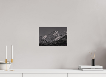 30 x 20 cm, BW Alu Dibond ohne Rahmen Morteratsch 1