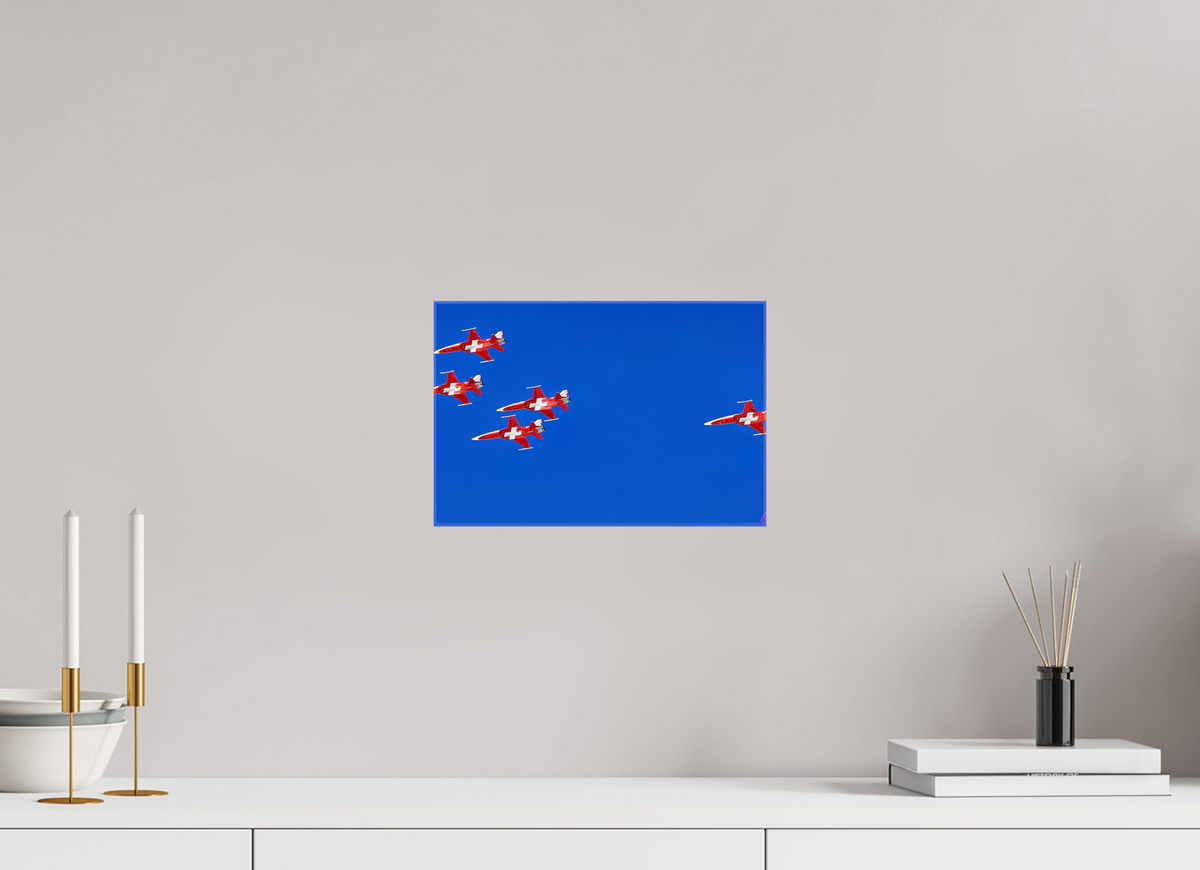 30 x 20 cm, Fotoleinwand glänzend ohne Rahmen Patrouille Suisse 1