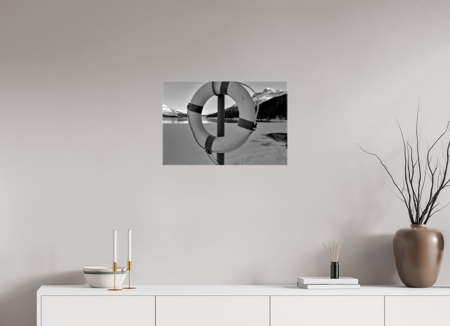 60 x 40 cm, Fotoleinwand glänzend ohne Rahmen Sils 3