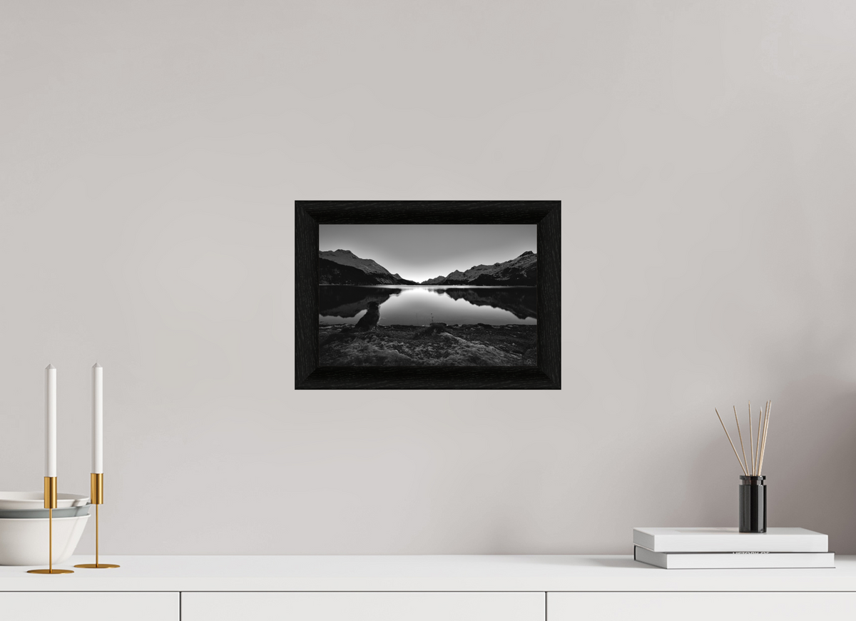 30 x 20 cm, BW Ebenholzrahmen schwarz Sils 16