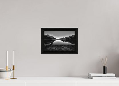 30 x 20 cm, BW Ebenholzrahmen schwarz Sils 16