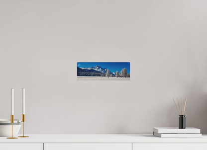 28.8 x 10 cm, Druck auf Holz Sils Panorama 33