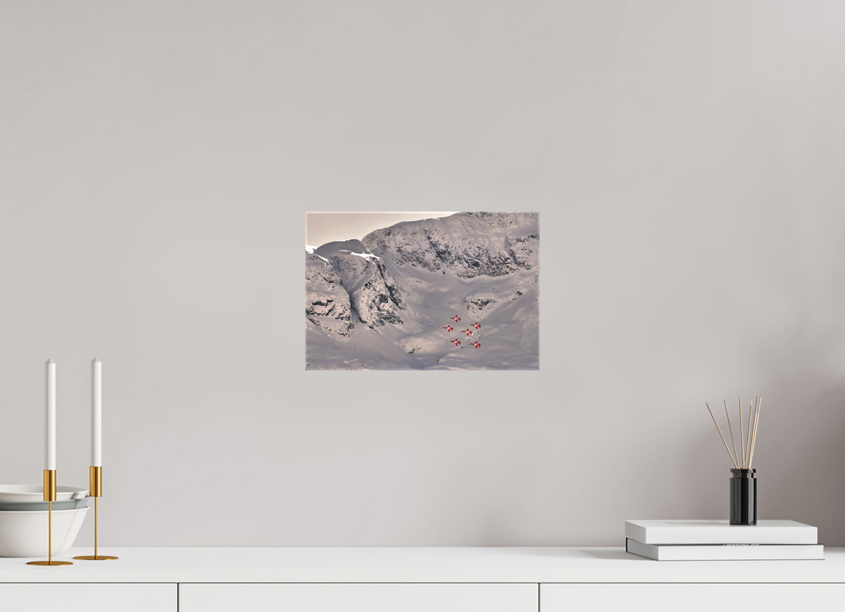 30 x 20 cm, Fotoleinwand glänzend ohne Rahmen Patrouille Suisse 7