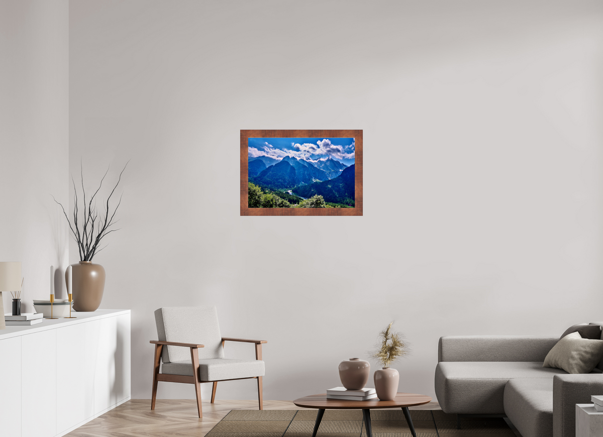 75 x 50 cm, Acryl,Holzrahmen braun Val Bregaglia 2