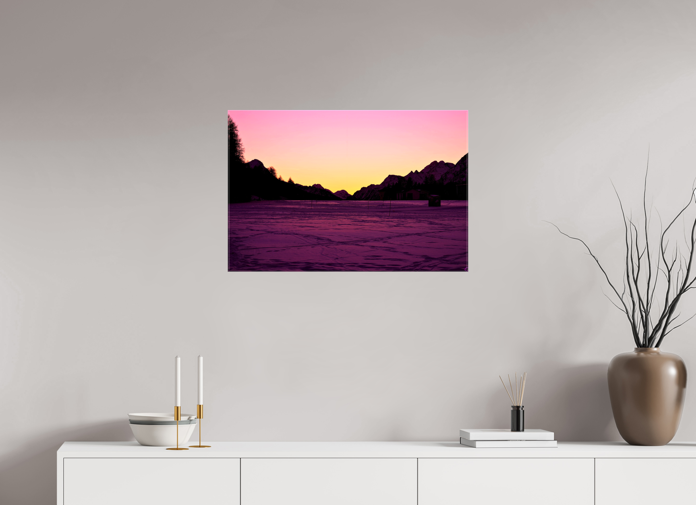 75 x 50 cm, Fotoleinwand glänzend ohne Rahmen Sils 12
