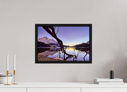 45 x 30 cm, Floating frame Eiche schwarz Sils 18