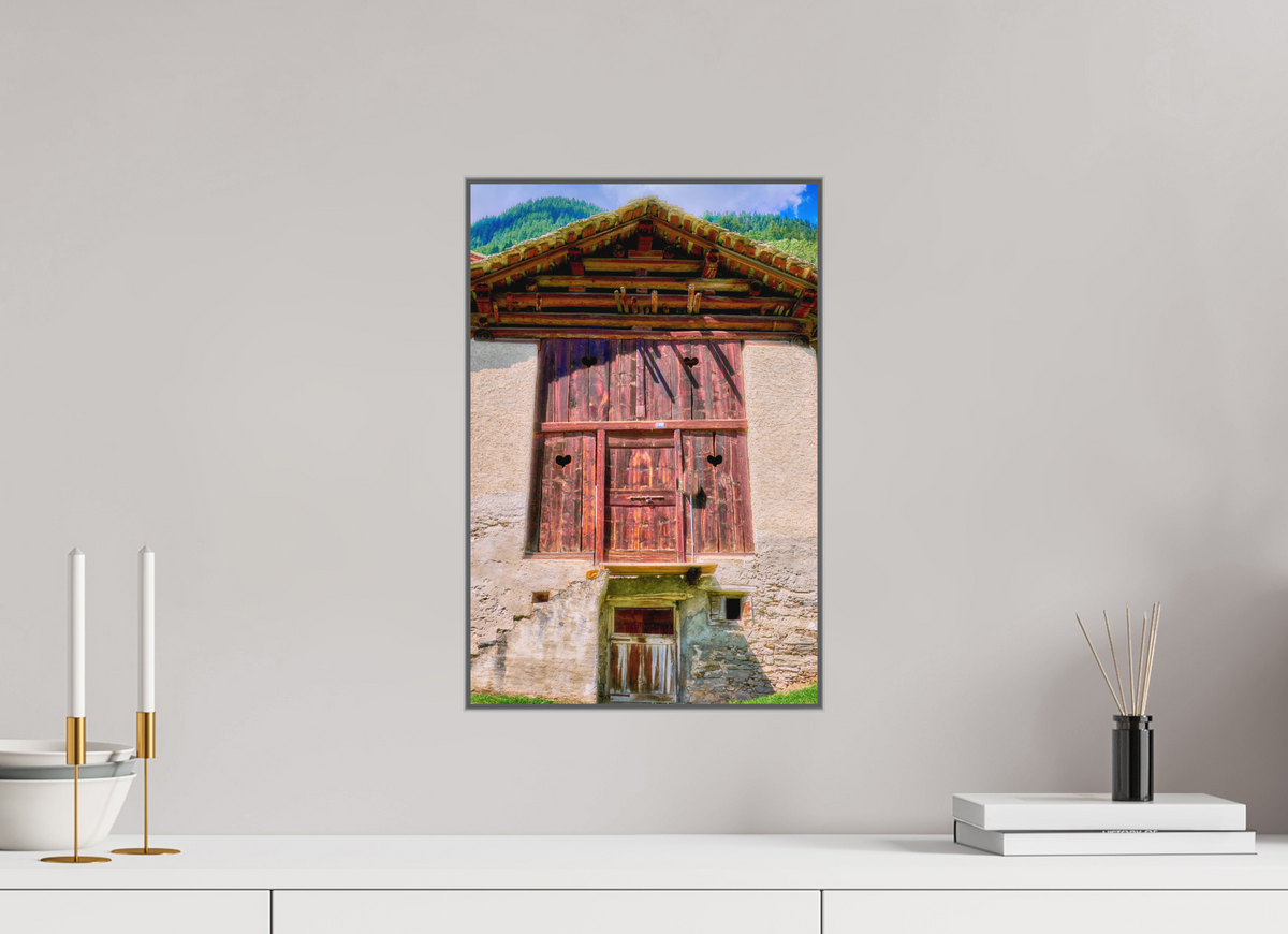 30 x 45 cm, Fine Art Box aquarell Papier,alu rahmen Val Bregaglia 8