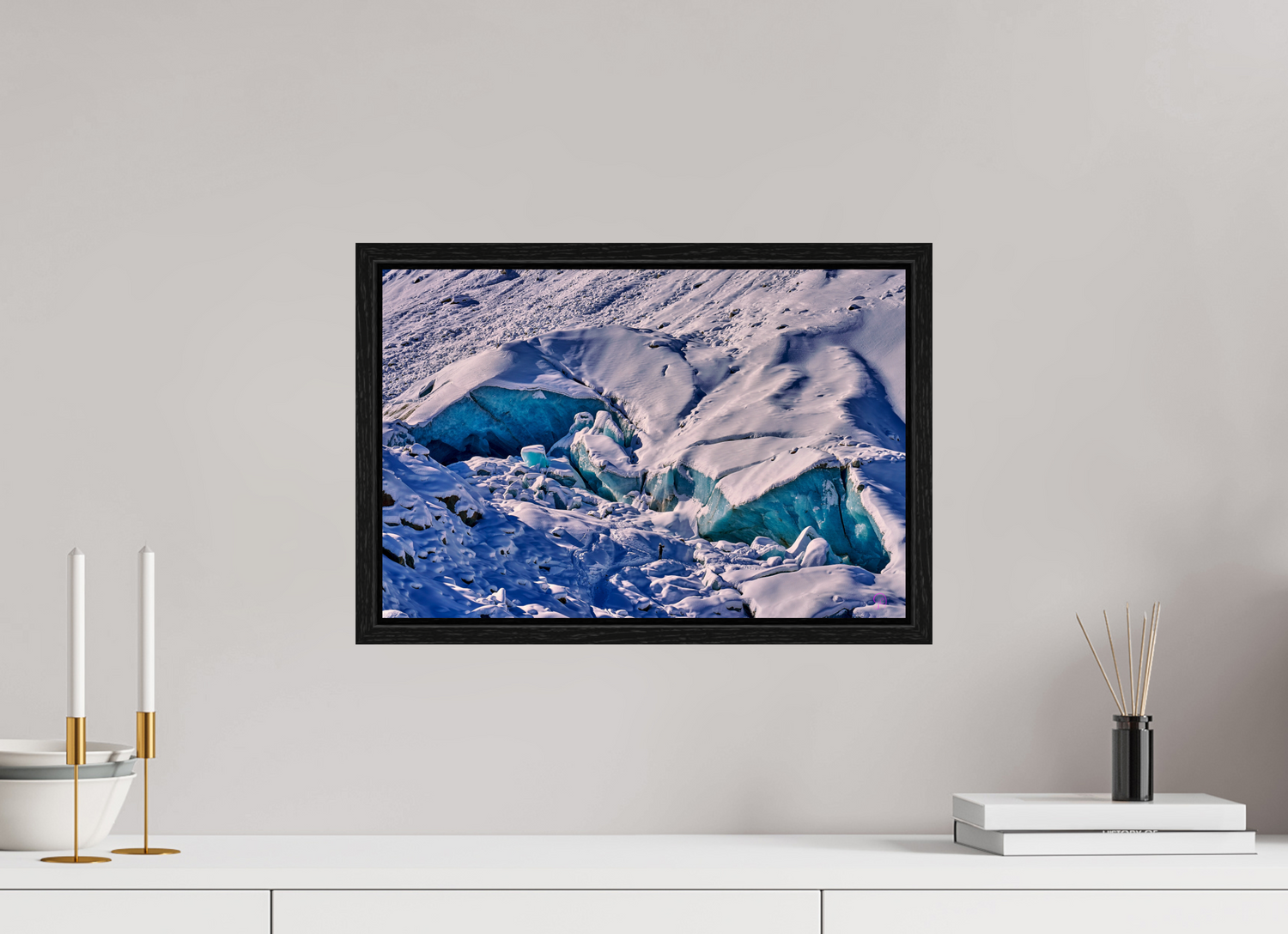 45 x 30 cm, Floater Frame Morteratsch 1