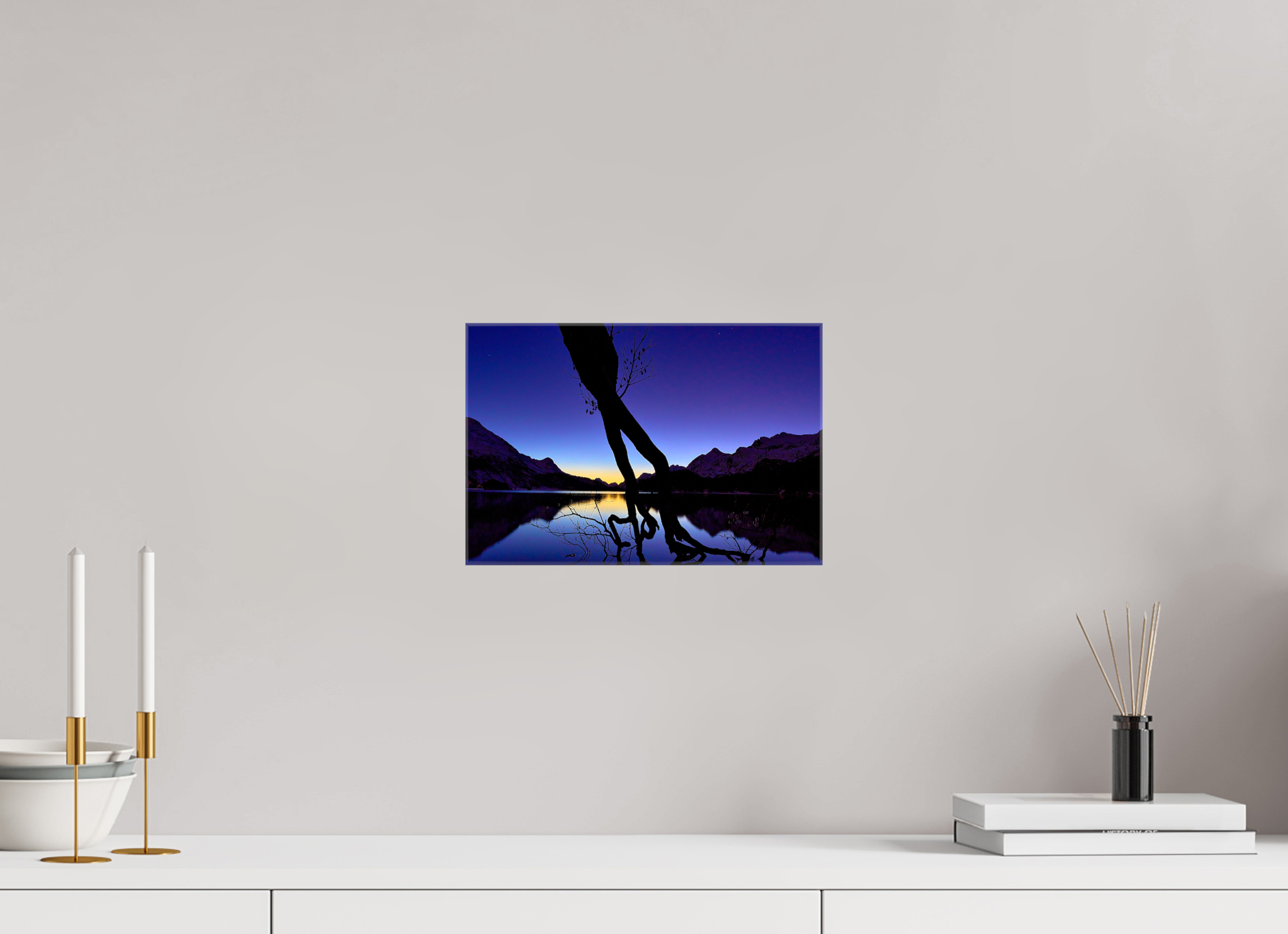 30 x 20 cm, Fotoleinwand glänzend ohne Rahmen Sils 17