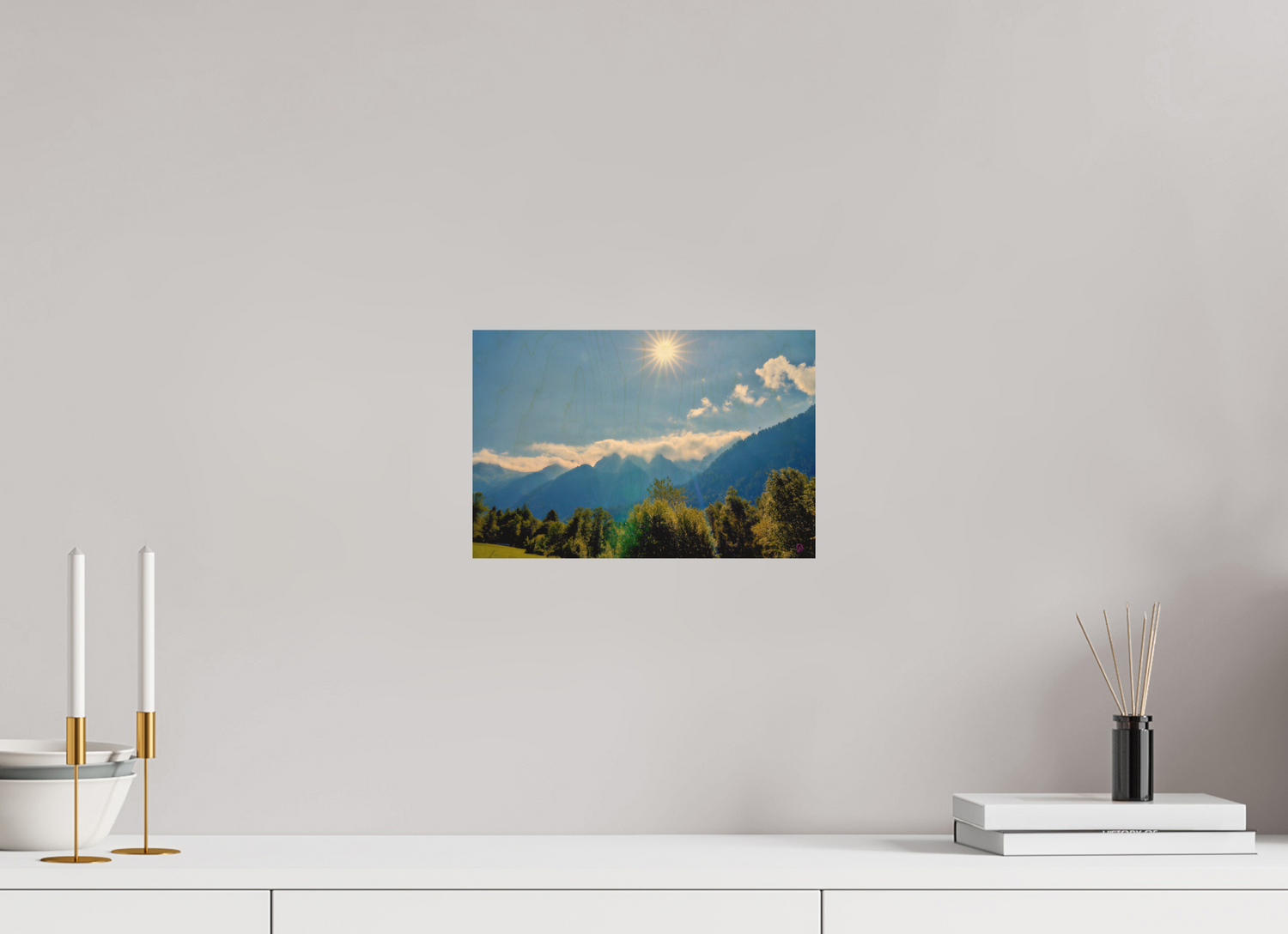 30 x 20 cm, Druck auf Holz Val Bregaglia 3