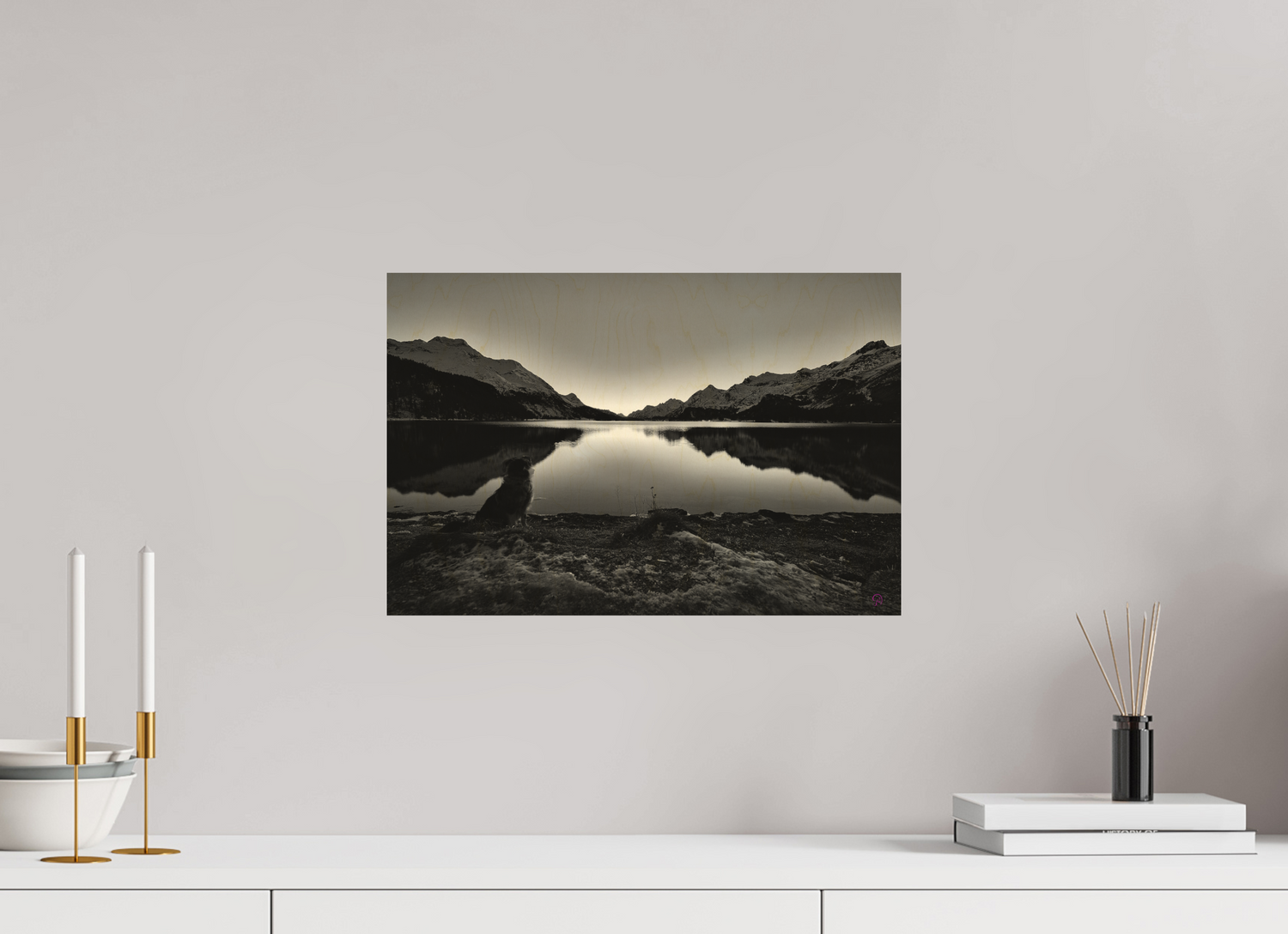 45 x 30 cm, Druck auf Holz Sils 16