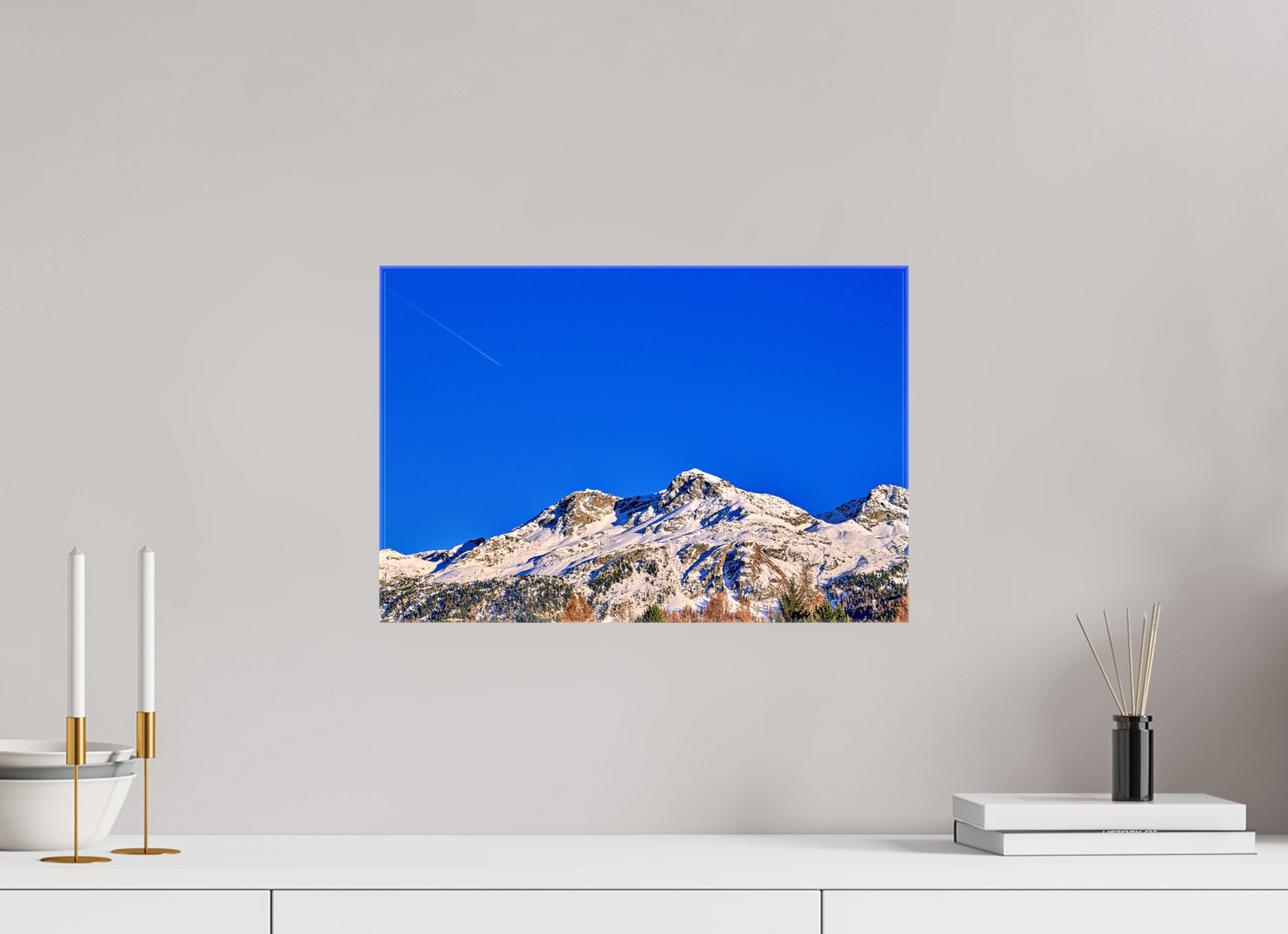 45 x 30 cm, Fotoleinwand glänzend ohne Rahmen Sils 2