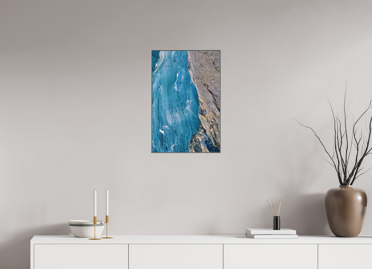 40 x 60 cm, Fine Art Box aquarell Papier,alu rahmen Morteratsch 6