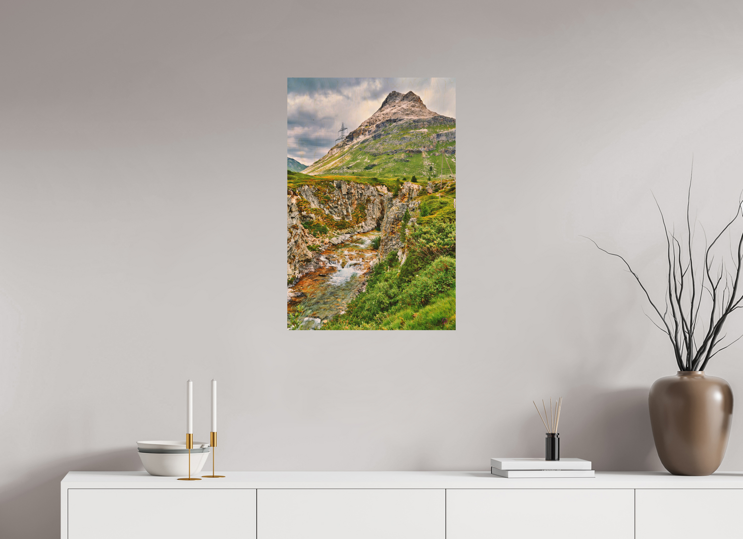 50 x 75 cm, Druck auf Holz Diavolezza 10