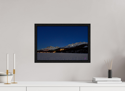 45 x 30 cm, Floating frame Eiche schwarz Sils 19