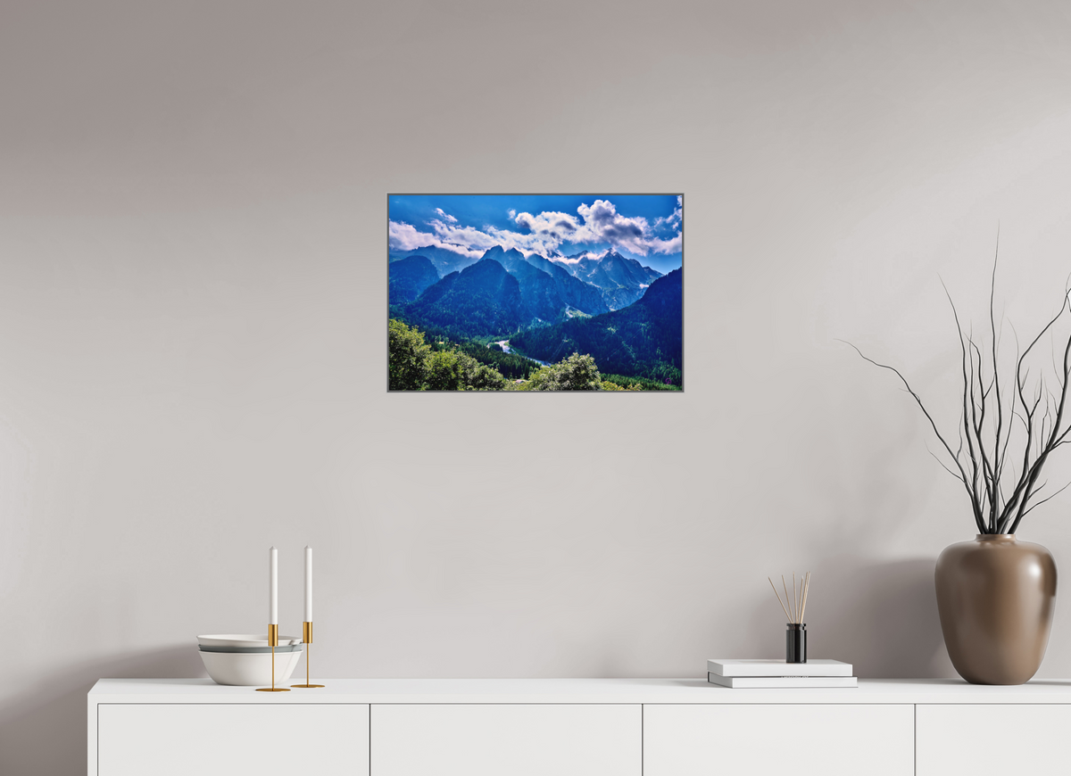 60 x 40 cm, Fine Art Box aquarell Papier,alu rahmen Val Bregaglia 2
