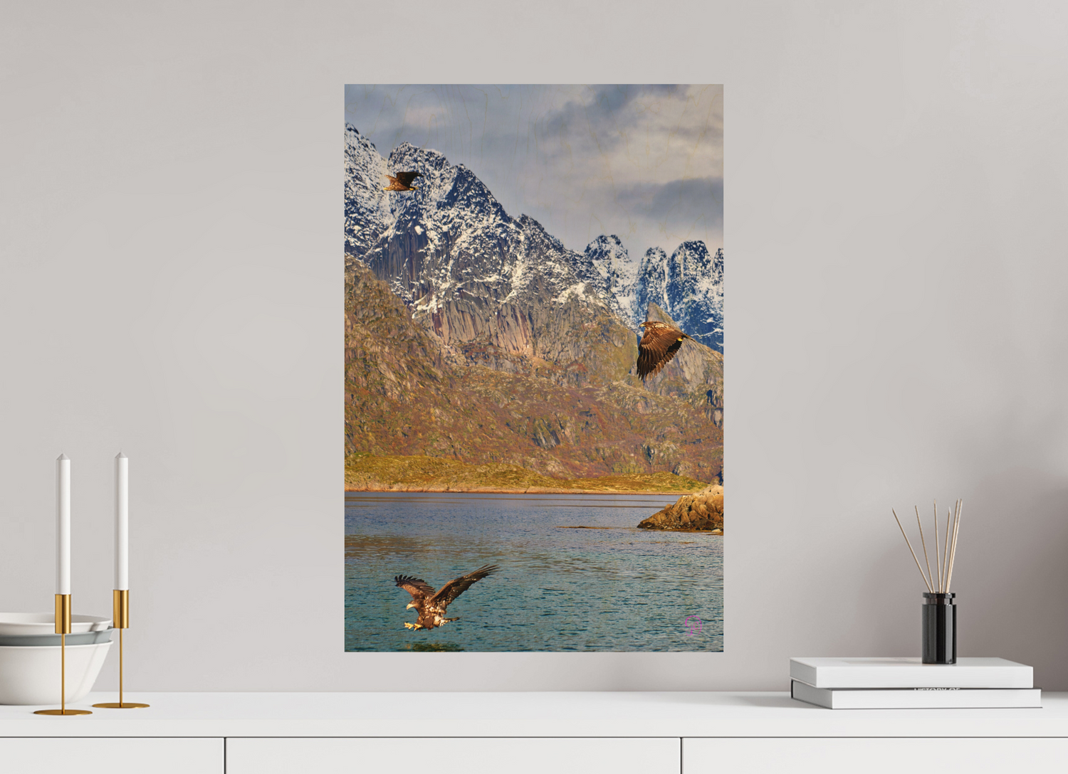 40 x 60 cm, Druck auf Holz Sea Eagle 5