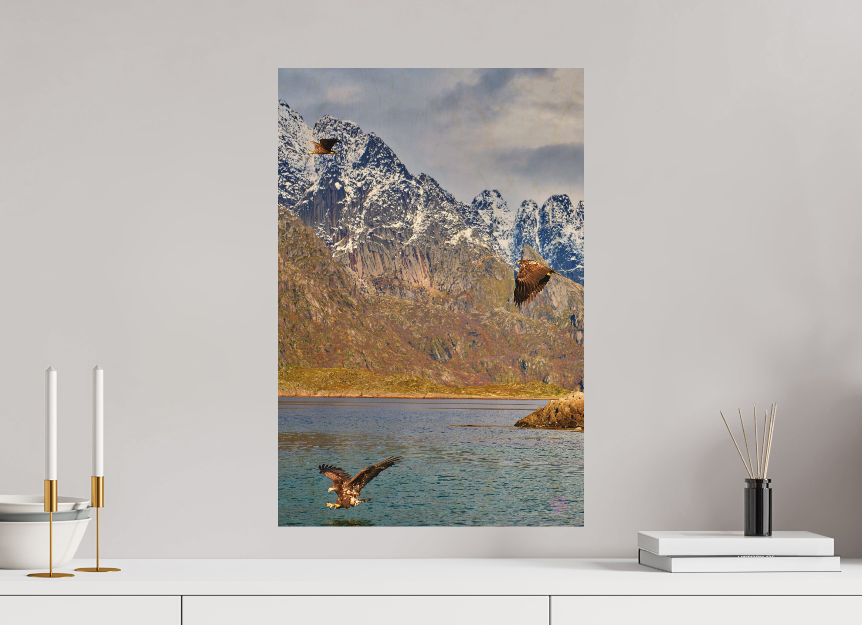40 x 60 cm, Druck auf Holz Sea Eagle 5