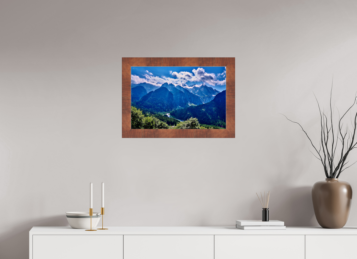 60 x 40 cm, Acryl,Holzrahmen braun Val Bregaglia 2