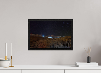 45 x 30 cm, Floating frame Eiche schwarz Sils 26