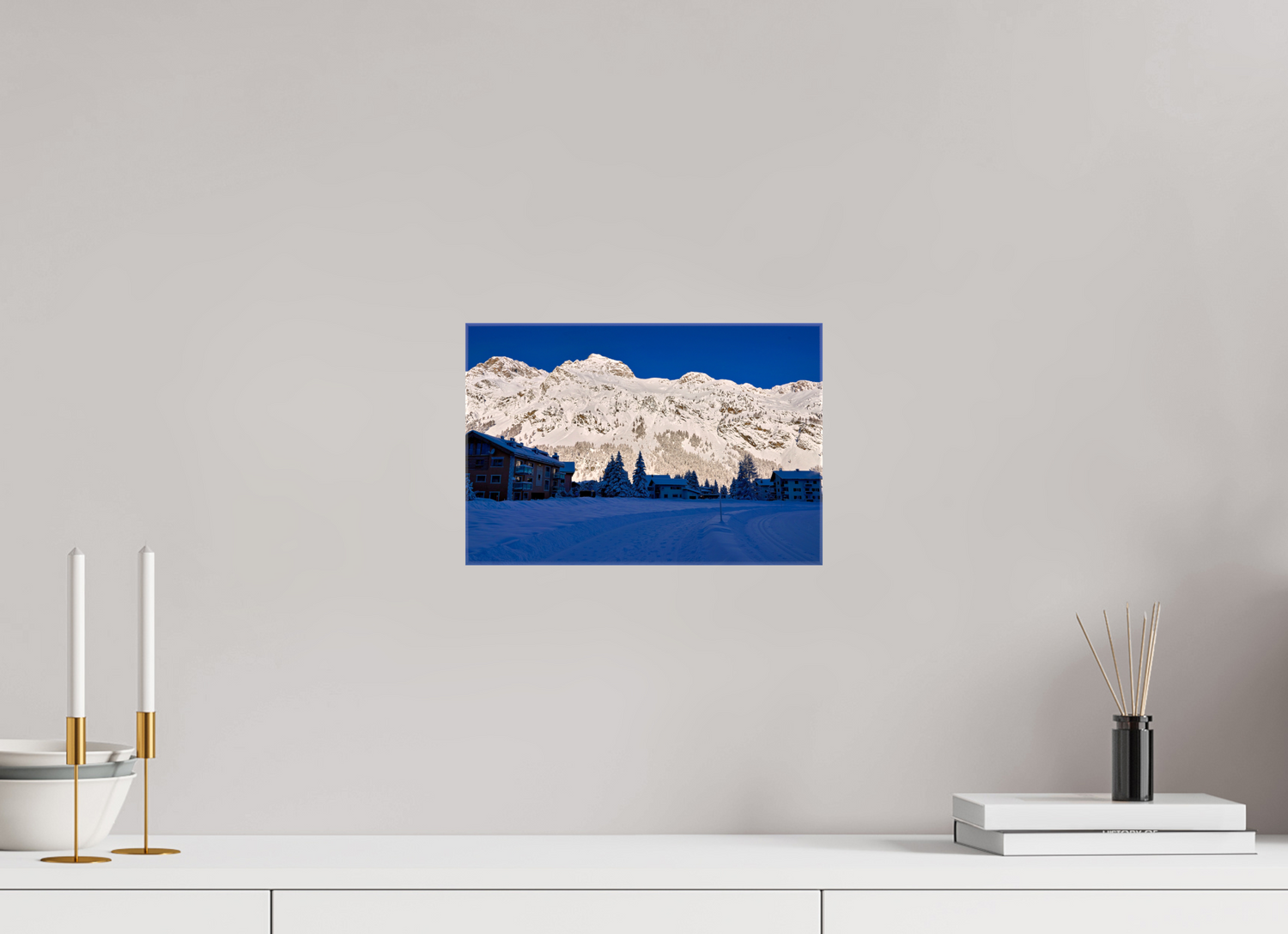 30 x 20 cm, Fotoleinwand glänzend ohne Rahmen Sils 28