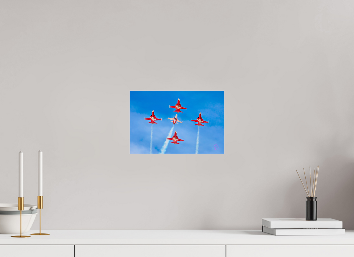 30 x 20 cm, Photo Print Under Acrylic Glass Patrouille Suisse 3