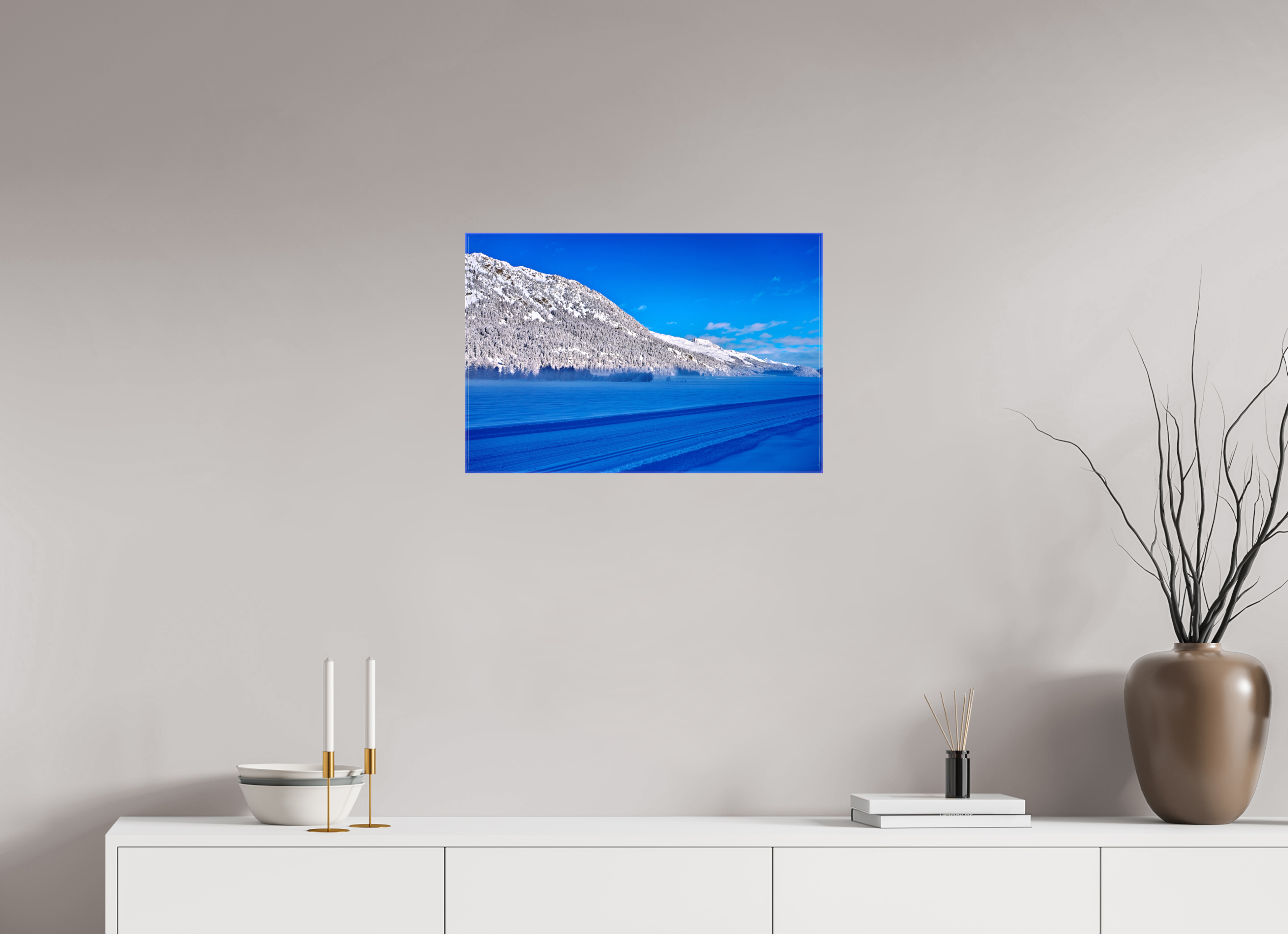 60 x 40 cm, Fotoleinwand glänzend ohne Rahmen Sils 29