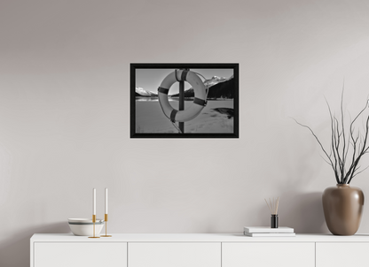 60 x 40 cm, BW Ebenholzrahmen schwarz Sils 3