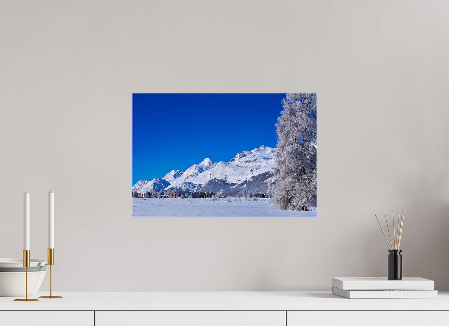45 x 30 cm, Fotoleinwand glänzend ohne Rahmen Sils 31