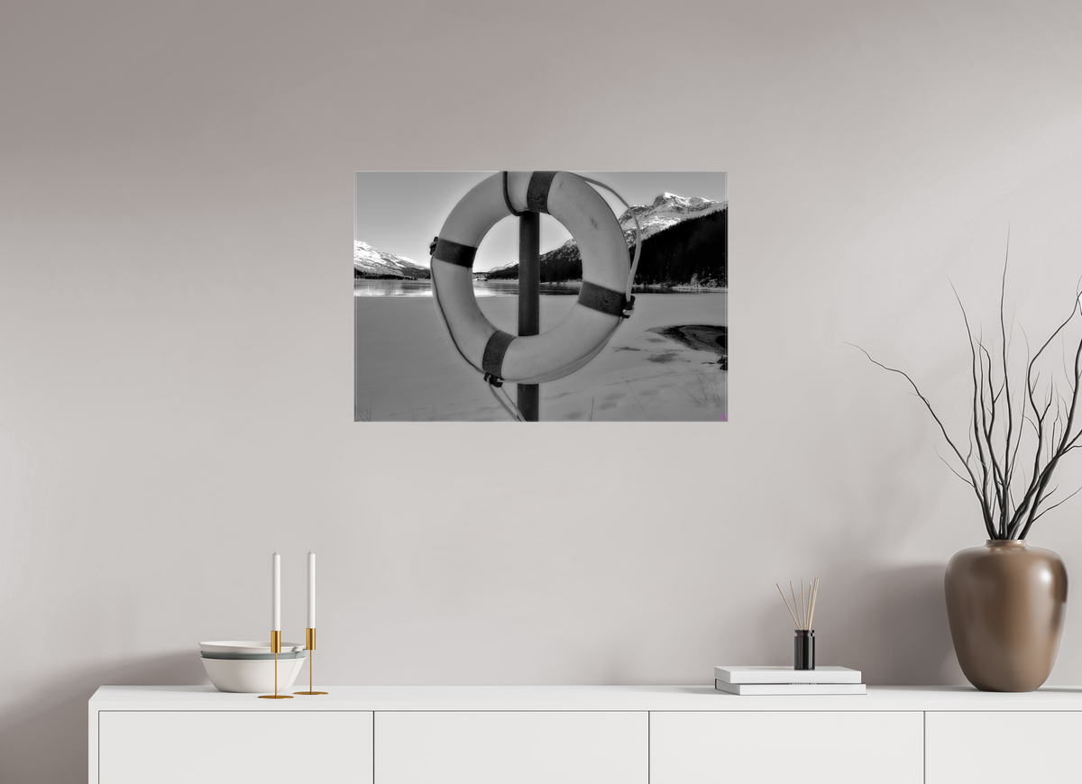 75 x 50 cm, Fotoleinwand glänzend ohne Rahmen Sils 3