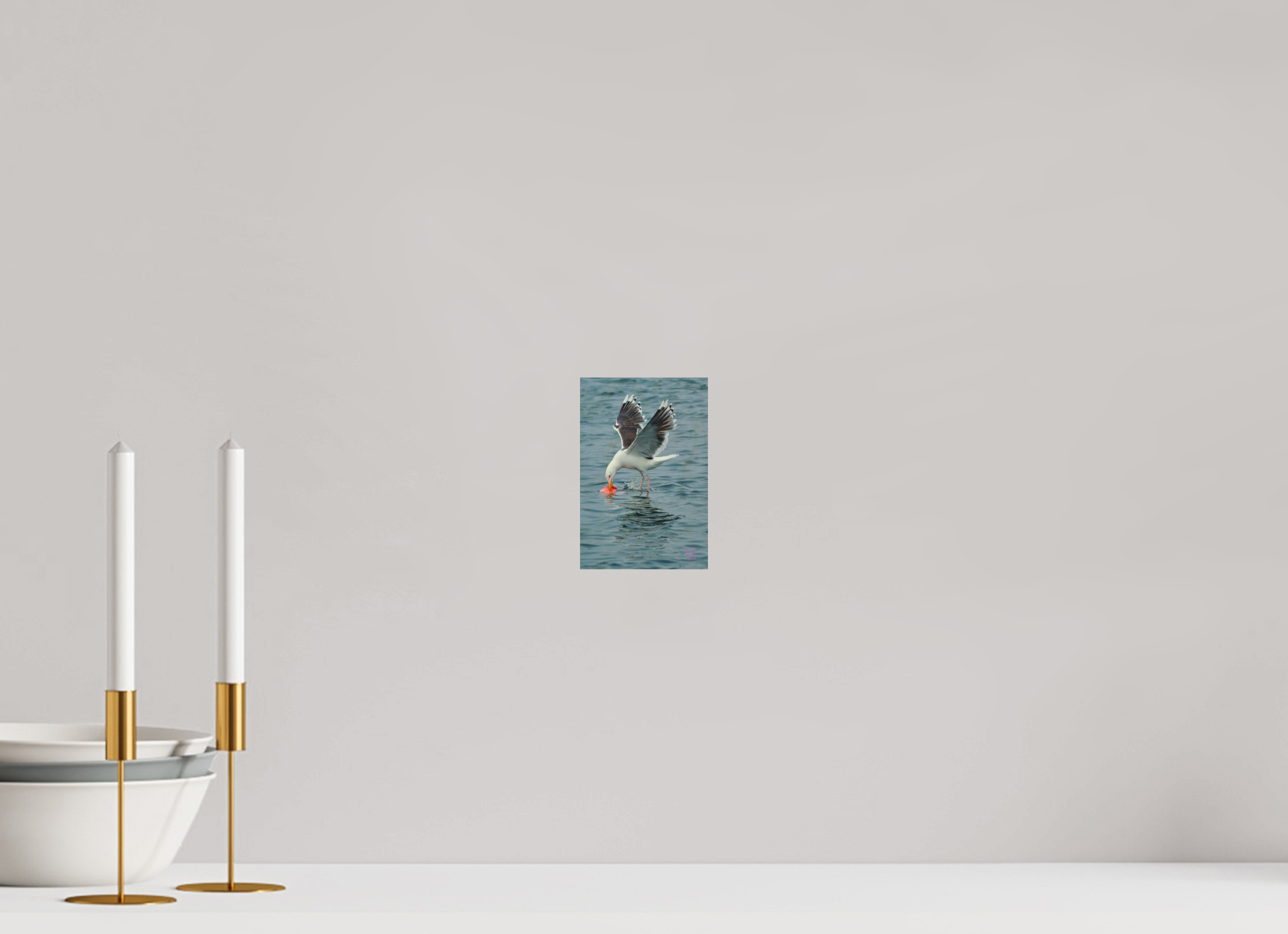 10 x 15 cm, Druck auf Holz Seagull 2