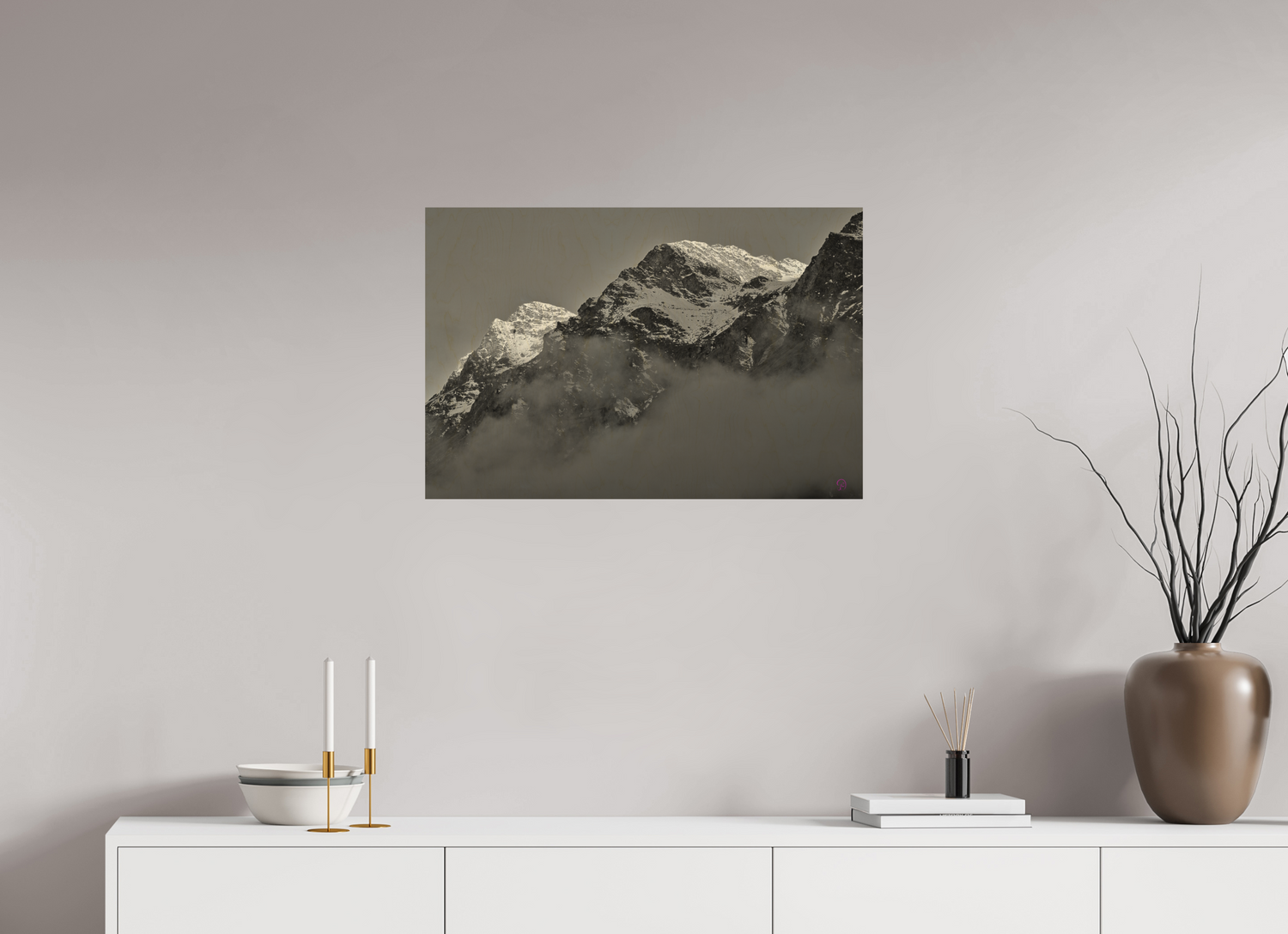 75 x 50 cm, Druck auf Holz Sils 25