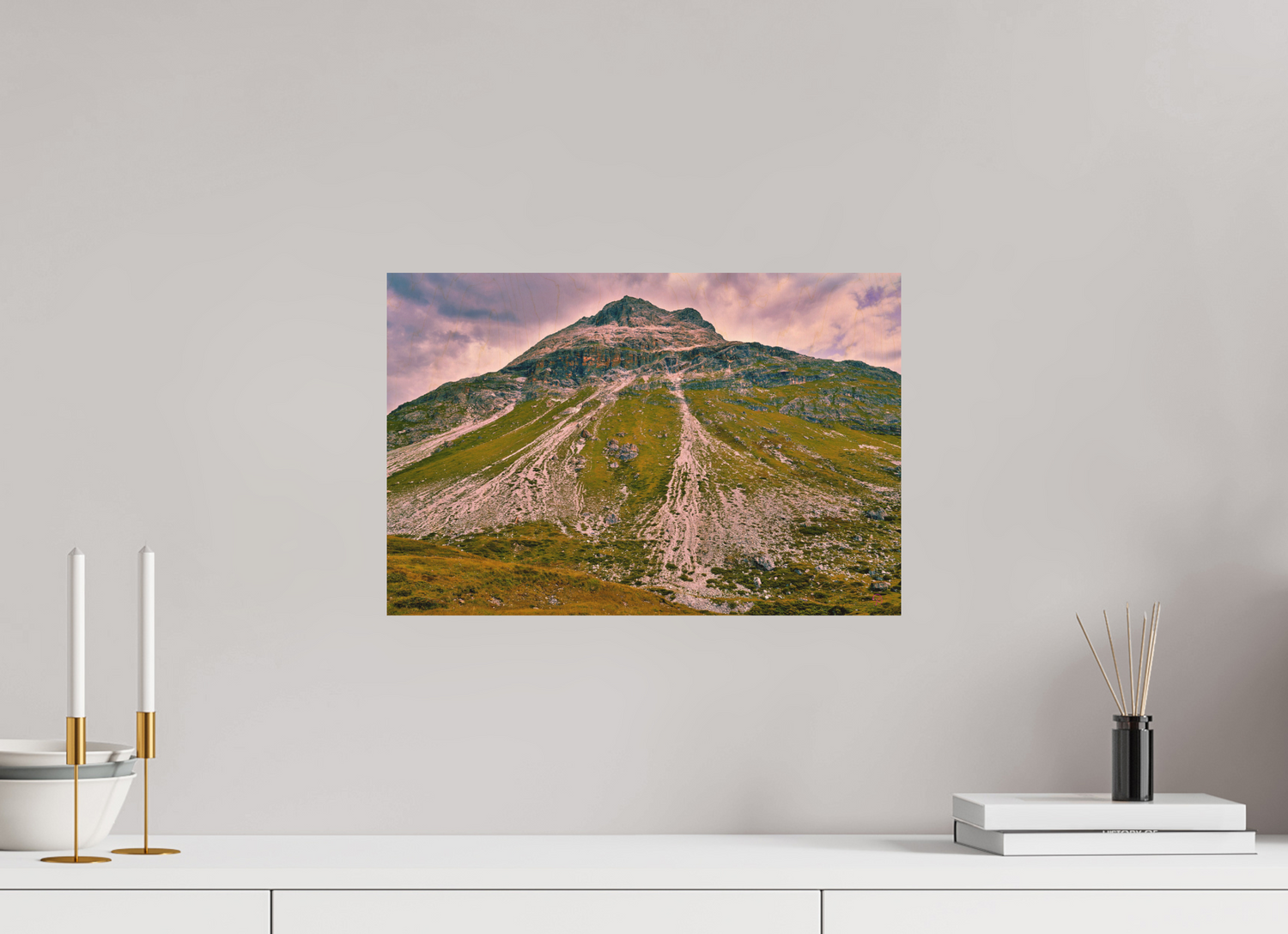 45 x 30 cm, Druck auf Holz Diavolezza 1