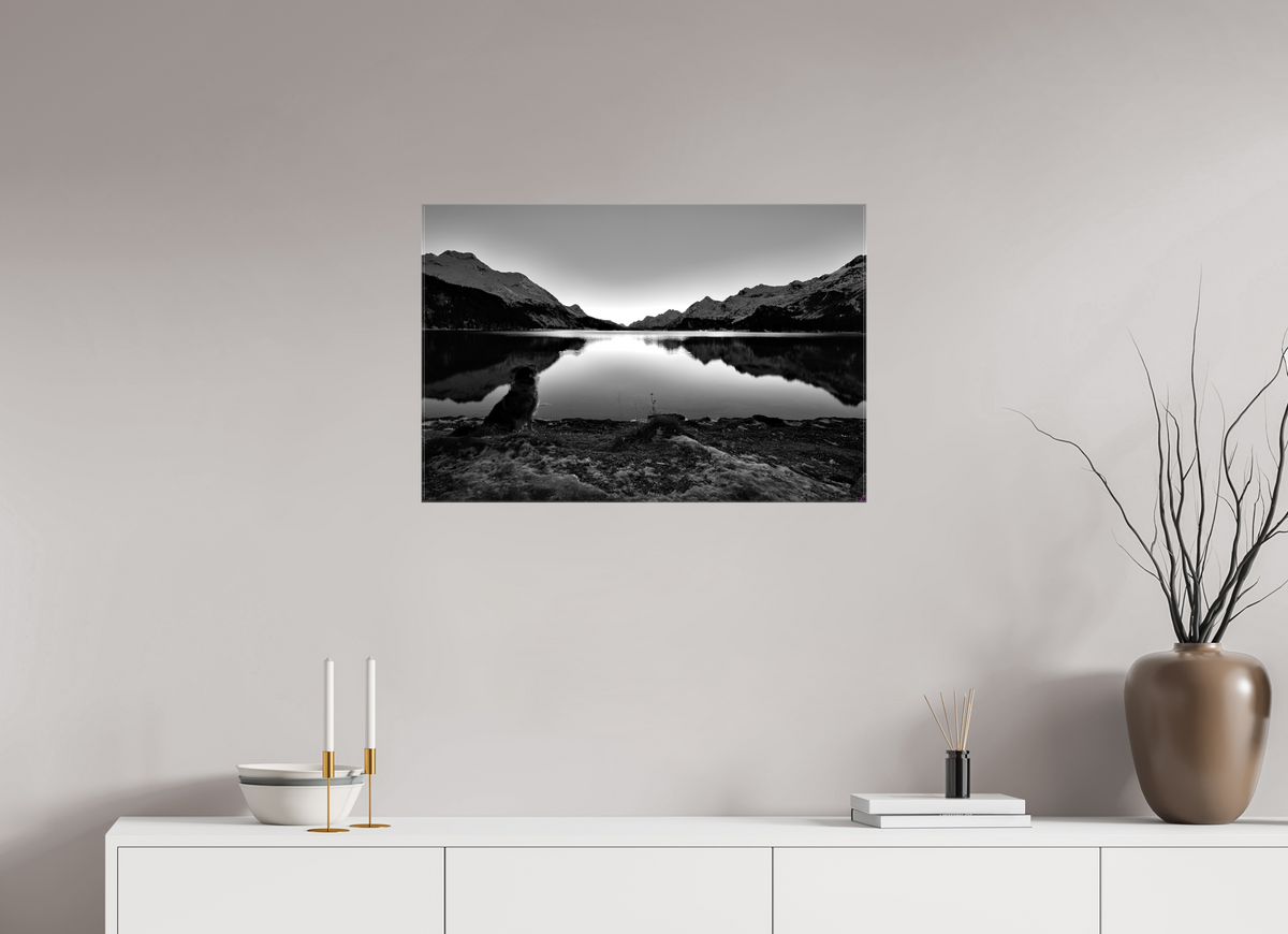 75 x 50 cm, Fotoleinwand glänzend ohne Rahmen Sils 16
